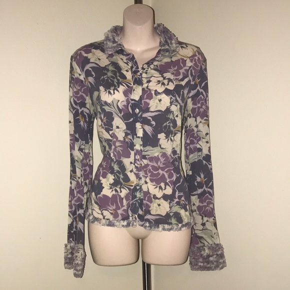 Odille Anthropologie floral button down blouse - Picture 11 of 14